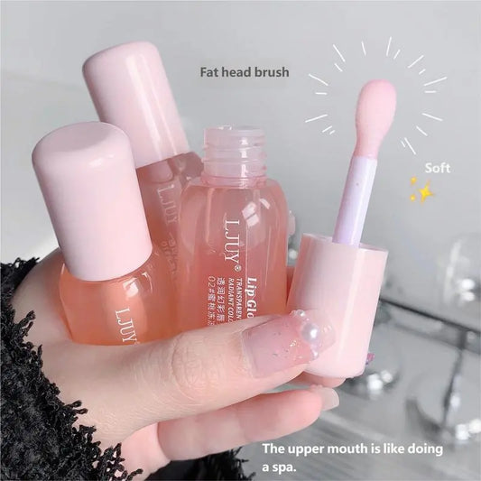 3 Pcs/Set Long Lasting Lip Gloss, Moisturizing Hydrating Lip Glaze, Glossy & Non-Sticky Lip Stick, Plumping Lip Oil Lip Stick Cosmetic for Girls & Women, Makeup