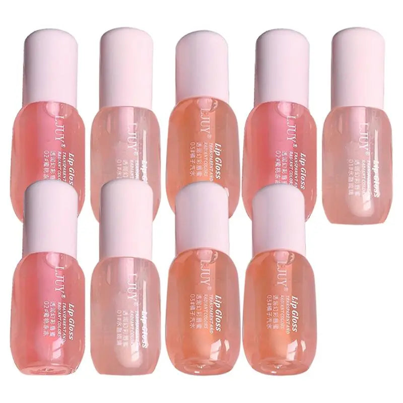 3 Pcs/Set Long Lasting Lip Gloss, Moisturizing Hydrating Lip Glaze, Glossy & Non-Sticky Lip Stick, Plumping Lip Oil Lip Stick Cosmetic for Girls & Women, Makeup