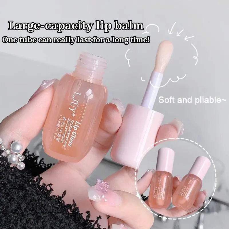 3 Pcs/Set Long Lasting Lip Gloss, Moisturizing Hydrating Lip Glaze, Glossy & Non-Sticky Lip Stick, Plumping Lip Oil Lip Stick Cosmetic for Girls & Women, Makeup