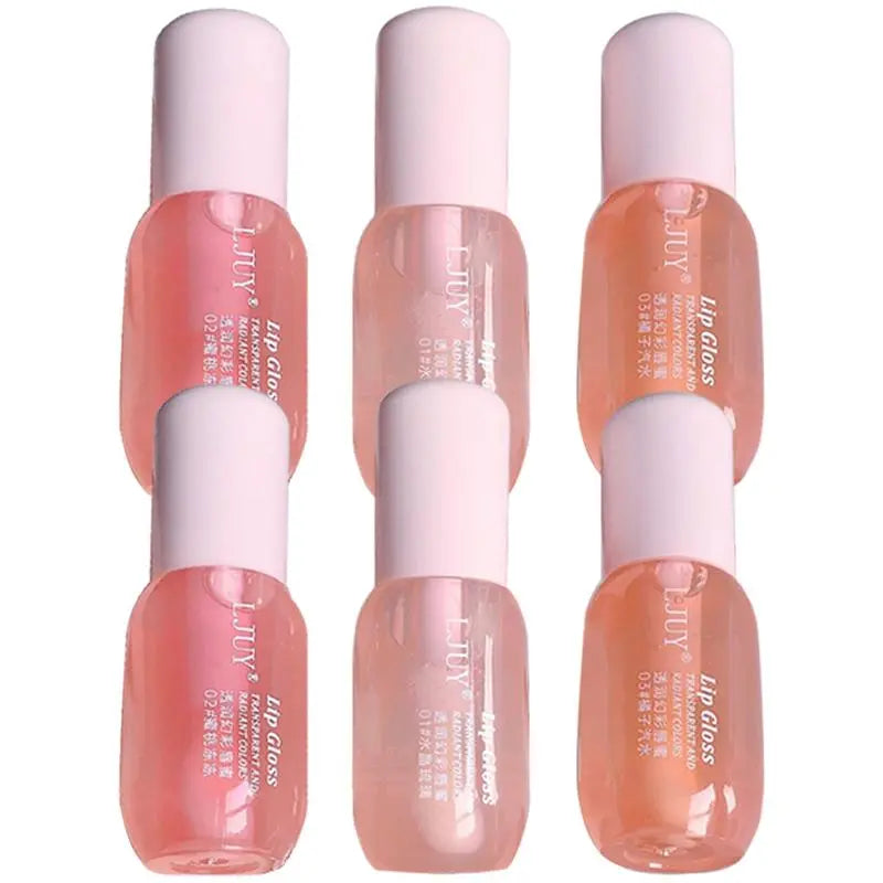 3 Pcs/Set Long Lasting Lip Gloss, Moisturizing Hydrating Lip Glaze, Glossy & Non-Sticky Lip Stick, Plumping Lip Oil Lip Stick Cosmetic for Girls & Women, Makeup