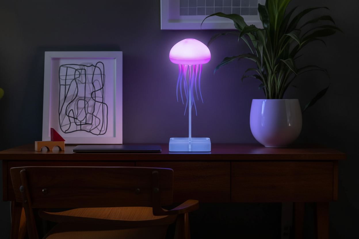 Aurelia Medusa Lamp en escritorio