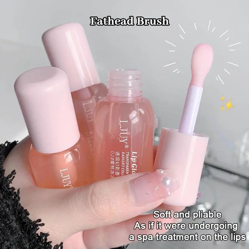 3 Pcs/Set Long Lasting Lip Gloss, Moisturizing Hydrating Lip Glaze, Glossy & Non-Sticky Lip Stick, Plumping Lip Oil Lip Stick Cosmetic for Girls & Women, Makeup